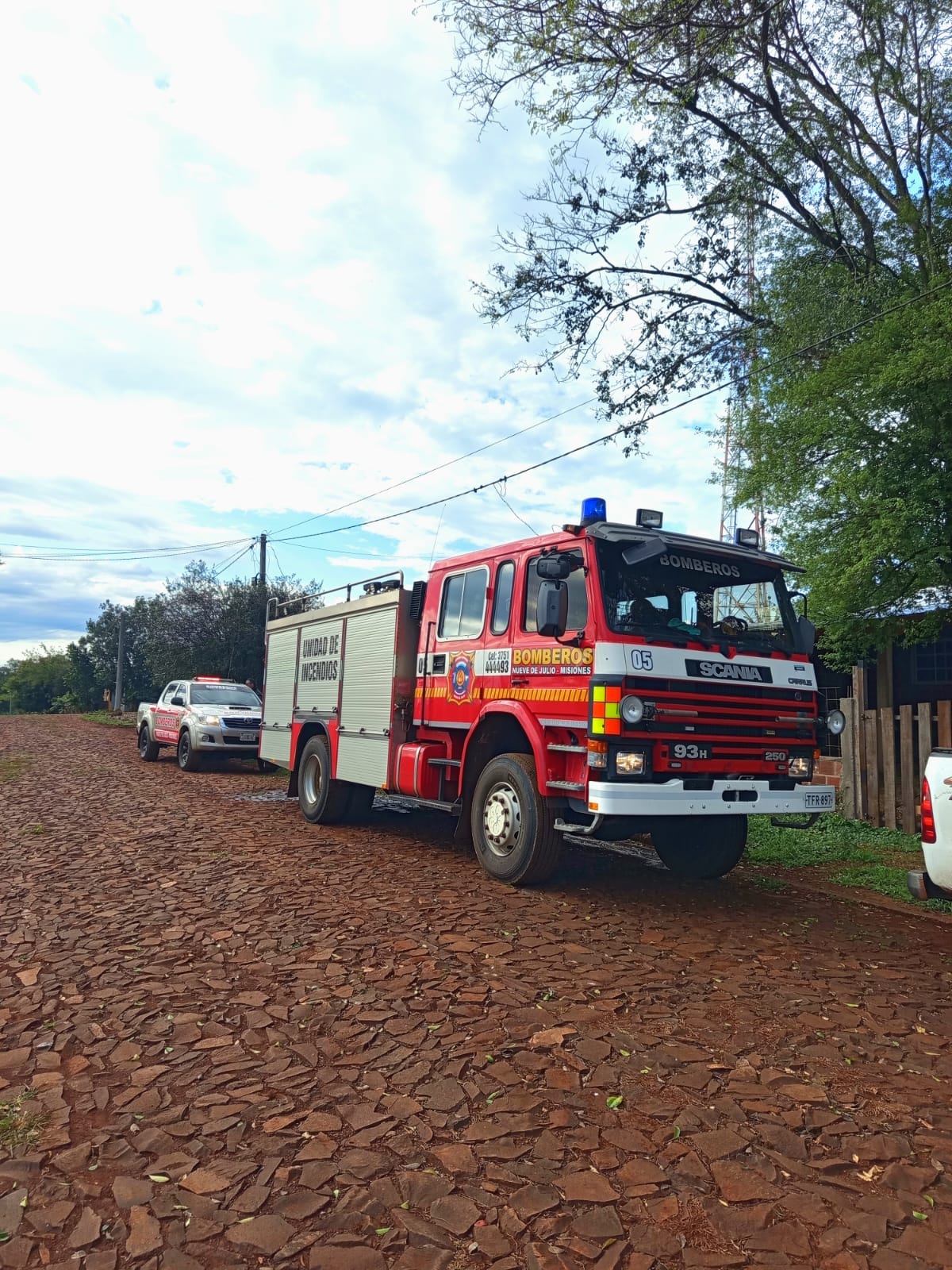 Principio de incendio en una casa del barrio San Conrado de 9 de Julio 3